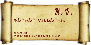 Móró Viktória névjegykártya