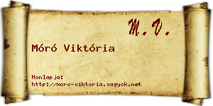 Móró Viktória névjegykártya